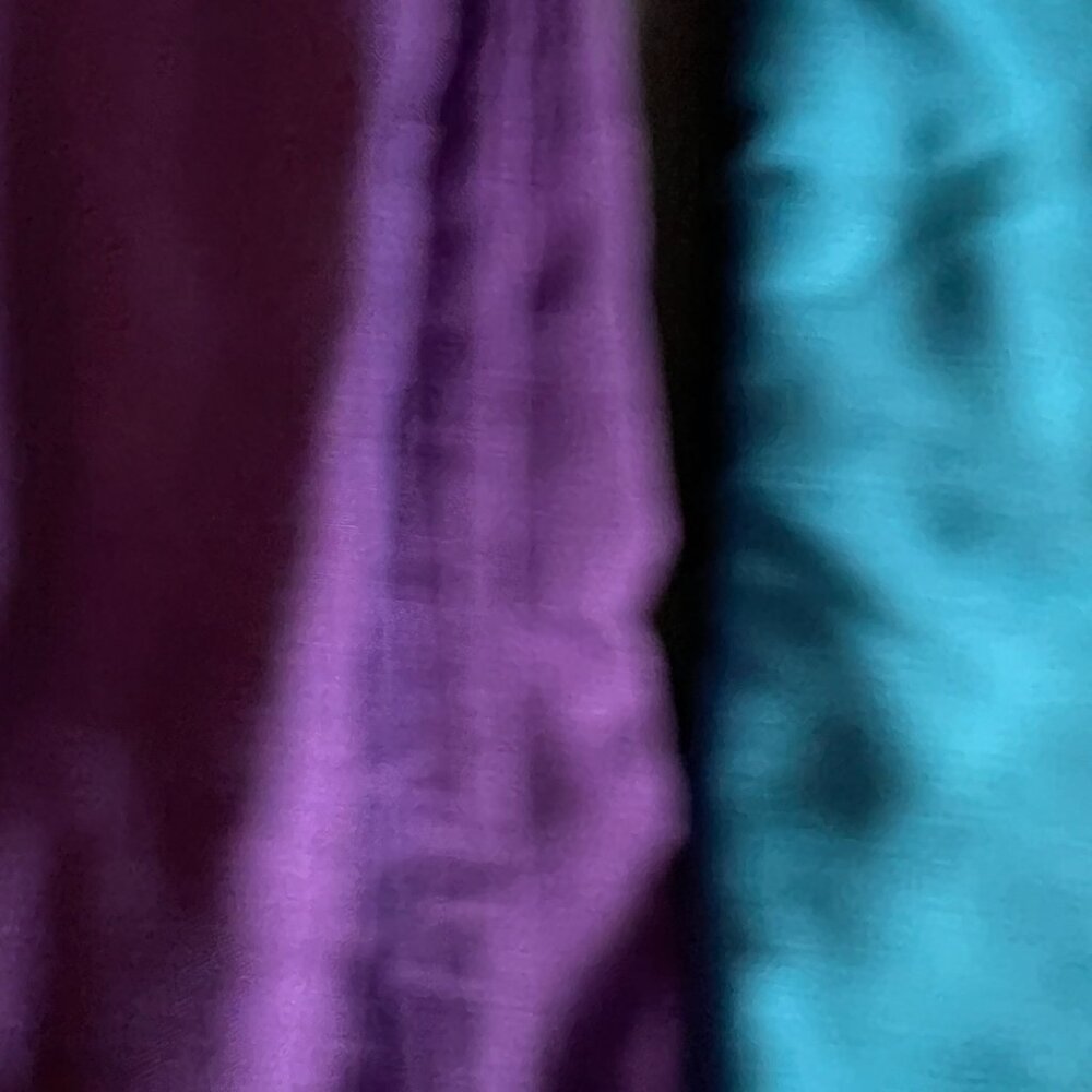 Set Of 3 Vibrant Cotton Fabric Pieces - Orange Purple & Teal - For Crafting Sewi - Picture 2 of 4